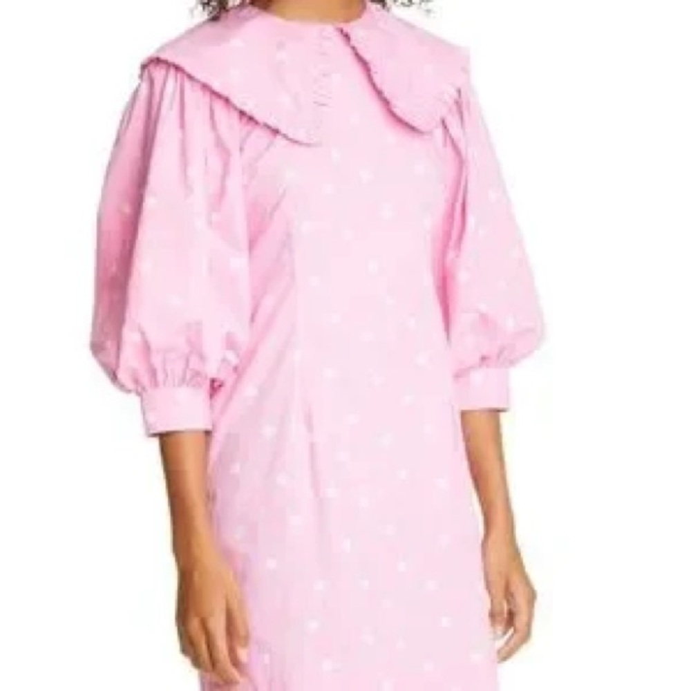 Ganni Pink and White Polka Dot Dress - Picture 2 of 8